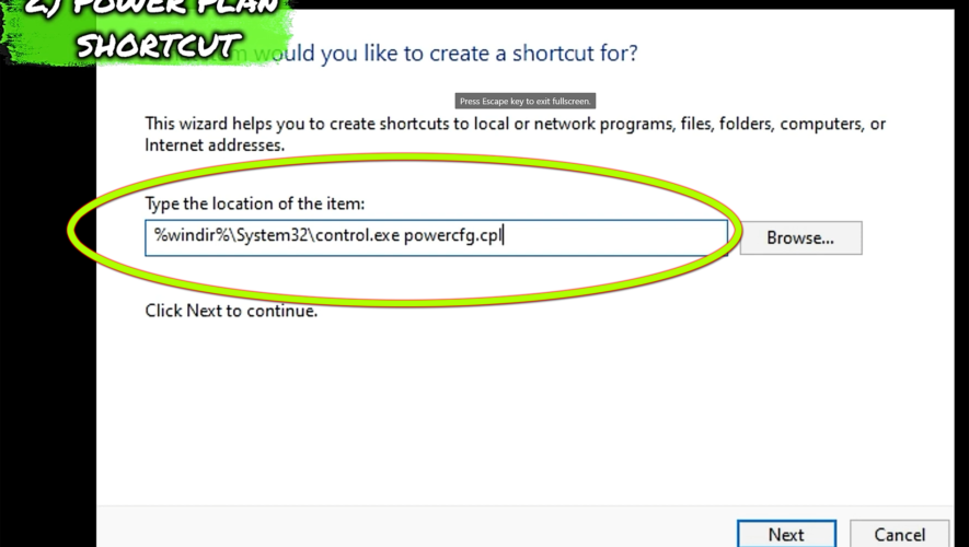 Windows Power Plan Shortcut Wizard