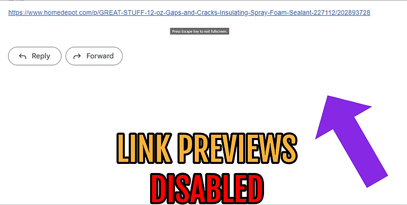 Link Previews Disabled